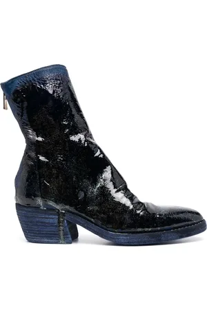 GUIDI Botas de charol pintadas