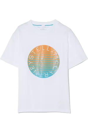 Stella McCartney Playera con círculo y logo estampados