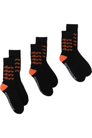 Natasha Zinko Pack de tres pares de calcetines Angry