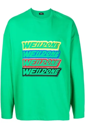 We11 Done Playera manga larga con logo estampado