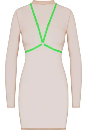 MAISON CLOSE Vestido corto transparente