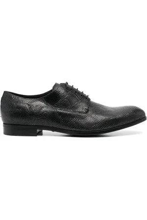 Emporio Armani Zapatos con agujetas y efecto piel de serpiente