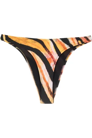 Roberto Cavalli Bikini bottom con tigres estampados