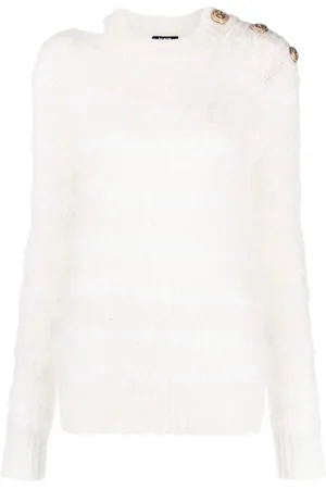 Balmain Suéter con botones y cuello redondo