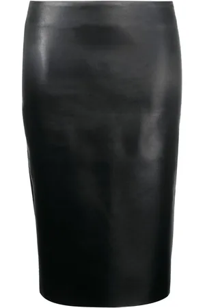Saint Laurent Falda lápiz por la rodilla