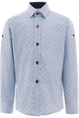 M. Moustache Camisa con rayas diplomáticas estampadas