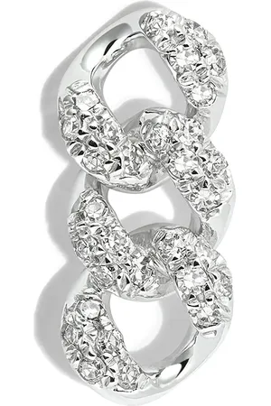 Shay Arete de cadena en oro blanco de 18kt con diamantes