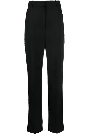 Alexander McQueen Pantalones de vestir con panel de encaje