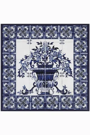 Dolce & Gabbana Mascada con estampado Mayólica