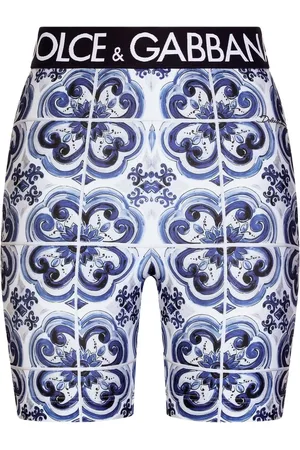 Dolce & Gabbana Shorts de ciclismo con estampado Mayólica
