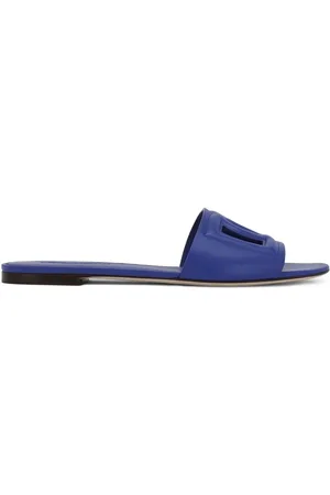Dolce & Gabbana Flip flops de piel con logo DG