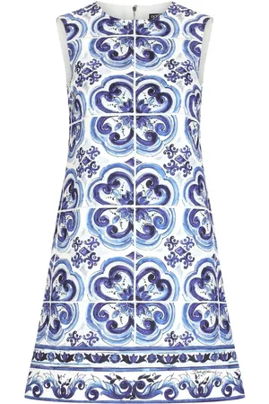 Dolce & Gabbana Vestido corto con estampado Mayólica