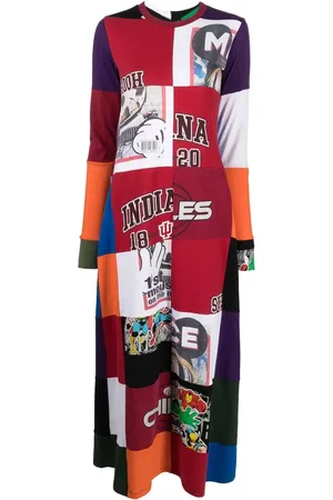 Colville Vestido largo con diseño patchwork