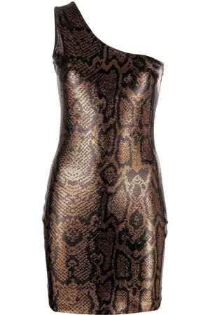 Balenciaga Mujer Cortos - Vestido corto con estampado de piel de serpiente