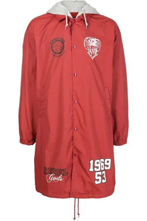 Undercoverism Abrigo con capucha y logo estampado