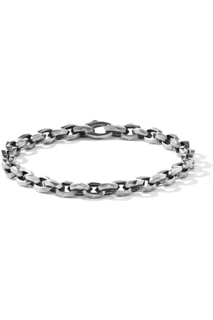 David Yurman Pulsera Torqued Faceted Chain Link en plata de ley de 7mm
