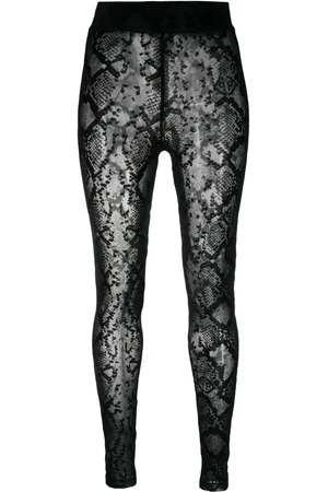 Philipp Plein Leggins con tiro alto y logo bordado