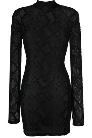 Philipp Plein Vestido con estampado de piel de serpiente