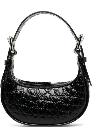 By Far Tote con efecto de piel de cocodrilo