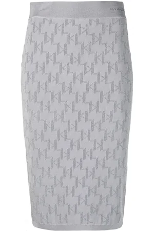 Karl Lagerfeld Falda con monograma en jacquard