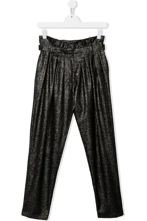 Balmain Pantalones metalizados con cinturón