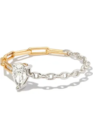 YVONNE LÉON Anillo en oro blanco y oro amarillo de 18kt con diamantes