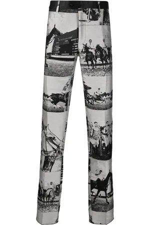 BILLIONAIRE Pantalones slim con caballo estampado