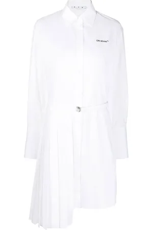 OFF-WHITE Vestido camisero asimétrico