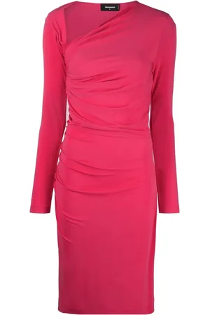Dsquared2 Vestido midi fruncido