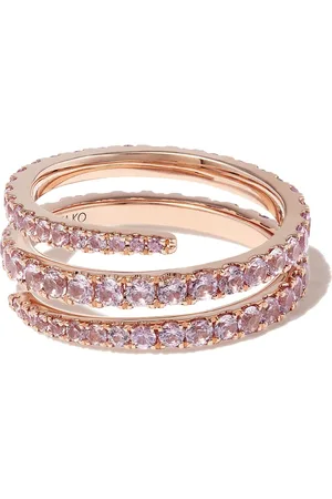 Anita Anillo Coil en oro amarillo de 18kt con diamantes