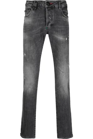 Philipp Plein Jeans rectos Destroyed