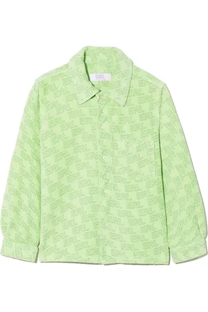 ERL Camisa de pana con logo estampado