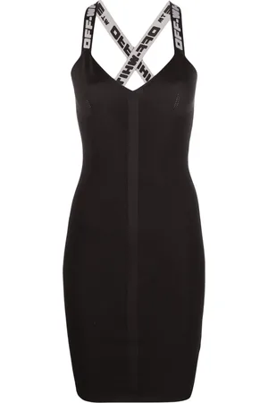 OFF-WHITE Vestido corto con tirantes del logo