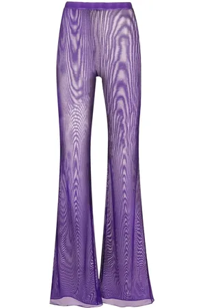 Oseree Pantalones acampanados brillantes