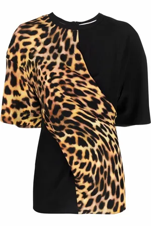 Stella McCartney Playera con panel de guepardo