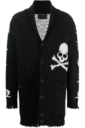 Philipp Plein Cárdigan tejido con logo en intarsia