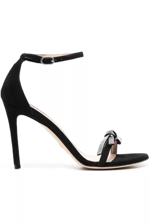 Stuart Weitzman Sandalias con moño de cristal y tacón stiletto