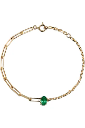 YVONNE LÉON Pulsera en oro amarillo de 18kt con esmeralda