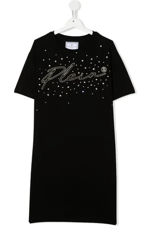 Philipp Plein Vestido estilo playera con logo bordado