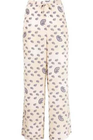 Être Cécile Pantalones con estampado de cachemira