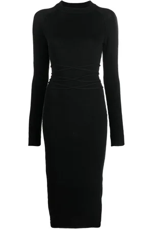 The Attico Vestido midi con espalda descubierta