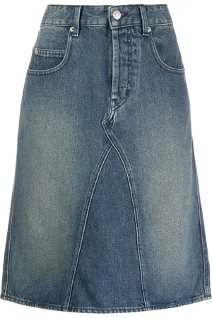 Marant Etoile Falda midi de mezclilla Fiali