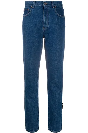 OFF-WHITE Jeans rectos con logo estampado