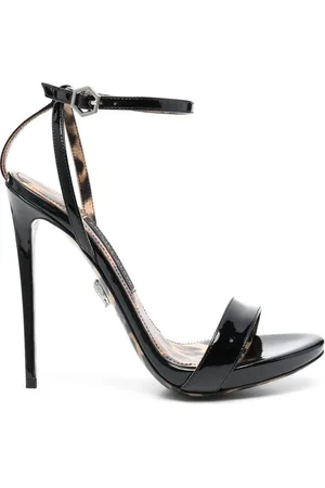 Philipp Plein Sandalias de charol con tacón de 130mm