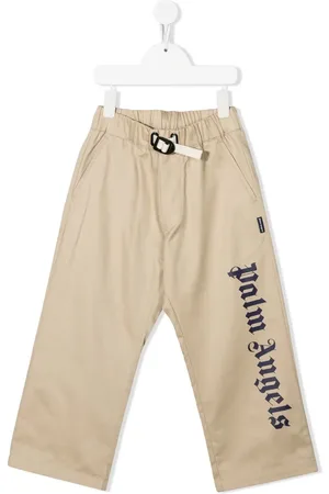 Palm Angels Pantalones rectos con logo estampado