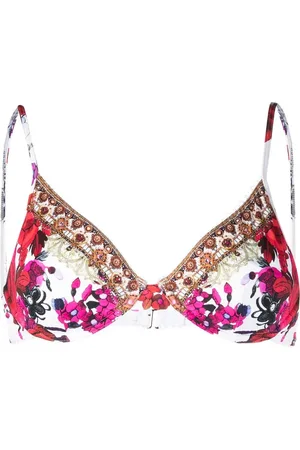 Camilla Top de bikini con estampado gráfico