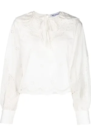 Self-Portrait Camisa Daisy con bordado inglés