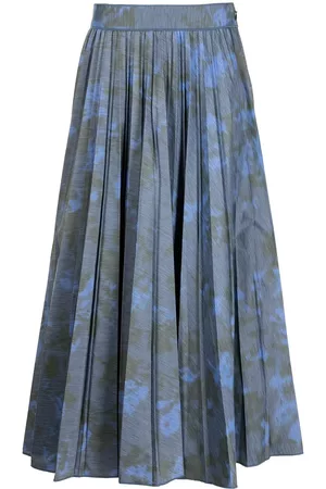 Agnona Mujer Plisadas - Falda con estampado abstracto