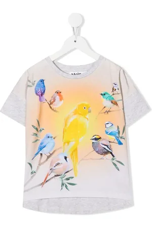 Molo Playera con pájaros estampados