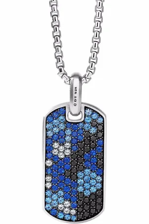 David Yurman Dije en forma de etiqueta Streamline de 35mm con diamantes